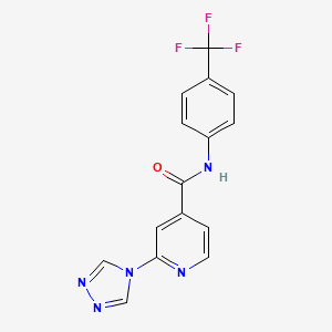 2-(4H-1,2,4-triazol-4-yl)-N-[4-(trifluoromethyl)phenyl]pyridine-4-carboxamide