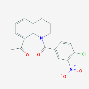 1-{1-[(4-Chloro-3-nitrophenyl)carbonyl]-1,2,3,4-tetrahydroquinolin-8-yl}ethanone