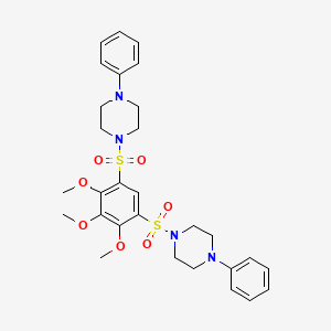 1,1'-[(4,5,6-Trimethoxybenzene-1,3-diyl)disulfonyl]bis(4-phenylpiperazine)