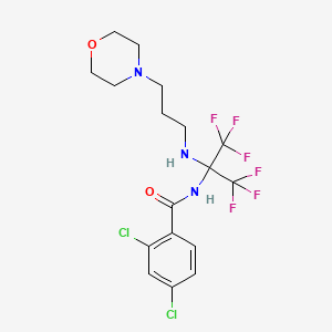 2,4-dichloro-N-(1,1,1,3,3,3-hexafluoro-2-{[3-(morpholin-4-yl)propyl]amino}propan-2-yl)benzamide