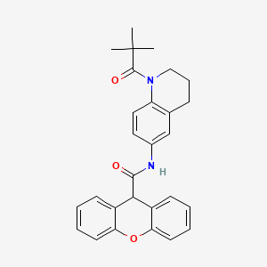 molecular formula C28H28N2O3 B11480957 N-[1-(2,2-dimethylpropanoyl)-1,2,3,4-tetrahydroquinolin-6-yl]-9H-xanthene-9-carboxamide 