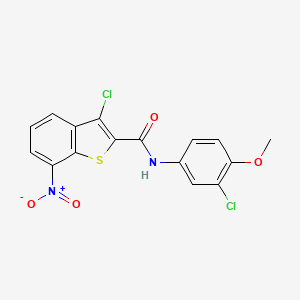 3-chloro-N-(3-chloro-4-methoxyphenyl)-7-nitro-1-benzothiophene-2-carboxamide