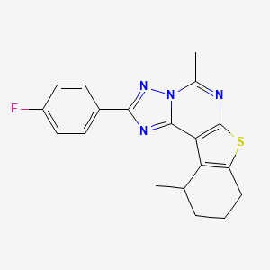 2-(4-Fluorophenyl)-5,11-dimethyl-8,9,10,11-tetrahydro[1]benzothieno[3,2-e][1,2,4]triazolo[1,5-c]pyrimidine