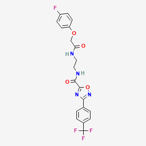 N-(2-{[(4-fluorophenoxy)acetyl]amino}ethyl)-3-[4-(trifluoromethyl)phenyl]-1,2,4-oxadiazole-5-carboxamide