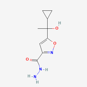 5-(1-Cyclopropyl-1-hydroxyethyl)-1,2-oxazole-3-carbohydrazide