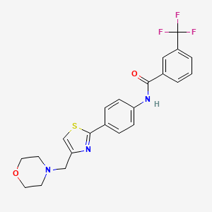 N-{4-[4-(morpholin-4-ylmethyl)-1,3-thiazol-2-yl]phenyl}-3-(trifluoromethyl)benzamide