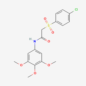 2-[(4-chlorophenyl)sulfonyl]-N-(3,4,5-trimethoxyphenyl)acetamide