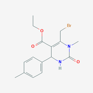 molecular formula C16H19BrN2O3 B11481048 Ethyl 6-(bromomethyl)-1-methyl-4-(4-methylphenyl)-2-oxo-1,2,3,4-tetrahydropyrimidine-5-carboxylate 