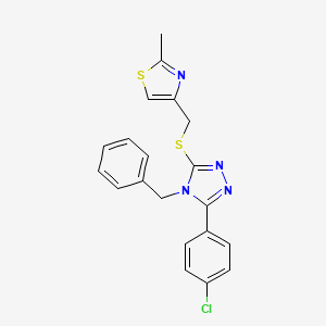 4-benzyl-3-(4-chlorophenyl)-5-{[(2-methyl-1,3-thiazol-4-yl)methyl]sulfanyl}-4H-1,2,4-triazole