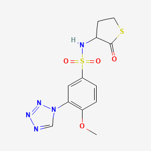 4-methoxy-N-(2-oxotetrahydrothiophen-3-yl)-3-(1H-tetrazol-1-yl)benzenesulfonamide