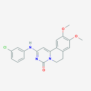 2-[(3-chlorophenyl)amino]-9,10-dimethoxy-6,7-dihydro-4H-pyrimido[6,1-a]isoquinolin-4-one