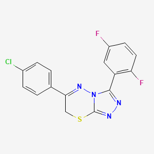 6-(4-chlorophenyl)-3-(2,5-difluorophenyl)-7H-[1,2,4]triazolo[3,4-b][1,3,4]thiadiazine