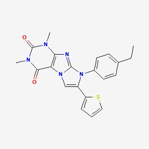 8-(4-ethylphenyl)-1,3-dimethyl-7-(thiophen-2-yl)-1H-imidazo[2,1-f]purine-2,4(3H,8H)-dione