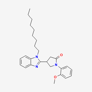 molecular formula C27H35N3O2 B11481158 1-(2-methoxyphenyl)-4-(1-nonyl-1H-benzimidazol-2-yl)pyrrolidin-2-one 