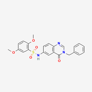 molecular formula C23H21N3O5S B11481194 N-(3-benzyl-4-oxo-3,4-dihydroquinazolin-6-yl)-2,5-dimethoxybenzenesulfonamide 