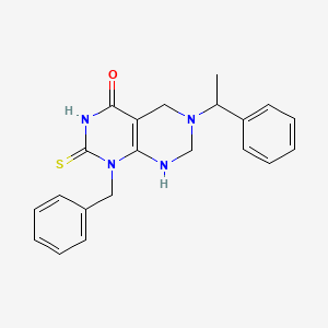 1-benzyl-6-(1-phenylethyl)-2-thioxo-2,3,5,6,7,8-hexahydropyrimido[4,5-d]pyrimidin-4(1H)-one