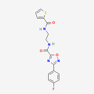 3-(4-fluorophenyl)-N-{2-[(thiophen-2-ylcarbonyl)amino]ethyl}-1,2,4-oxadiazole-5-carboxamide