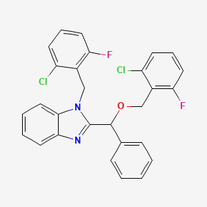 1-(2-chloro-6-fluorobenzyl)-2-{[(2-chloro-6-fluorobenzyl)oxy](phenyl)methyl}-1H-benzimidazole