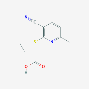 2-[(3-Cyano-6-methylpyridin-2-yl)sulfanyl]-2-methylbutanoic acid