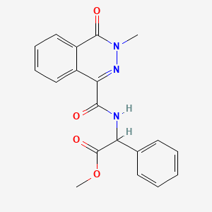 Methyl {[(3-methyl-4-oxo-3,4-dihydrophthalazin-1-yl)carbonyl]amino}(phenyl)acetate