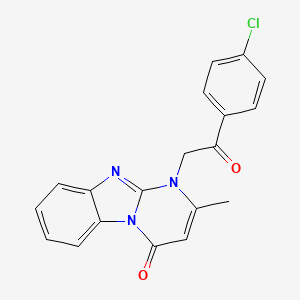 1-[2-(4-chlorophenyl)-2-oxoethyl]-2-methylpyrimido[1,2-a]benzimidazol-4(1H)-one