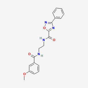 N-(2-{[(3-methoxyphenyl)carbonyl]amino}ethyl)-3-phenyl-1,2,4-oxadiazole-5-carboxamide