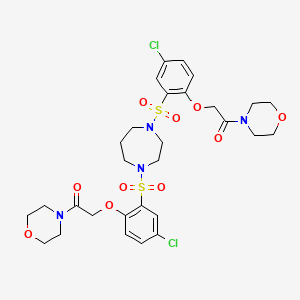 1,4-Bis{[5-chloro-2-(2-morpholin-4-yl-2-oxoethoxy)phenyl]sulfonyl}-1,4-diazepane