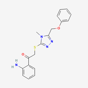 1-(2-aminophenyl)-2-{[4-methyl-5-(phenoxymethyl)-4H-1,2,4-triazol-3-yl]sulfanyl}ethanone