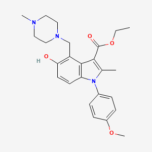 ethyl 5-hydroxy-1-(4-methoxyphenyl)-2-methyl-4-[(4-methylpiperazin-1-yl)methyl]-1H-indole-3-carboxylate