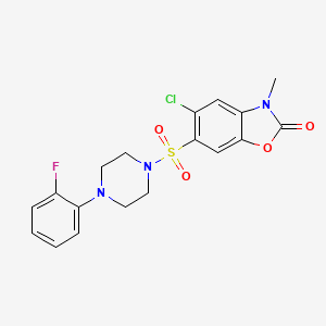 5-chloro-6-{[4-(2-fluorophenyl)piperazin-1-yl]sulfonyl}-3-methyl-1,3-benzoxazol-2(3H)-one