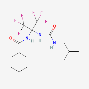 N-(1,1,1,3,3,3-hexafluoro-2-{[(2-methylpropyl)carbamoyl]amino}propan-2-yl)cyclohexanecarboxamide