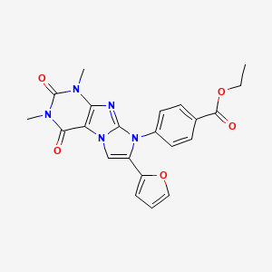 Ethyl 4-[7-(furan-2-YL)-1,3-dimethyl-2,4-dioxo-1H,2H,3H,4H,8H-imidazo[1,2-G]purin-8-YL]benzoate