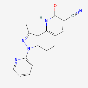 9-methyl-2-oxo-7-(pyridin-2-yl)-2,5,6,7-tetrahydro-1H-pyrazolo[3,4-h]quinoline-3-carbonitrile