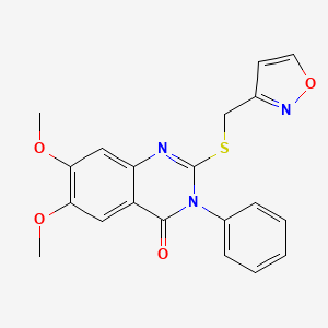 6,7-dimethoxy-2-[(1,2-oxazol-3-ylmethyl)sulfanyl]-3-phenylquinazolin-4(3H)-one