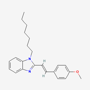 1-heptyl-2-[(E)-2-(4-methoxyphenyl)ethenyl]-1H-benzimidazole