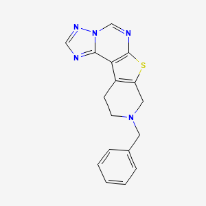 13-benzyl-10-thia-3,5,6,8,13-pentazatetracyclo[7.7.0.02,6.011,16]hexadeca-1(9),2,4,7,11(16)-pentaene