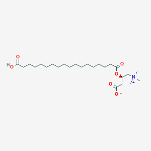 molecular formula C₂₅H₄₈ClNO₆ B1148157 (3R)-3-(17-carboxyheptadecanoyloxy)-4-(trimethylazaniumyl)butanoate CAS No. 123233-50-1