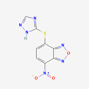 molecular formula C8H4N6O3S B11481576 4-nitro-7-(4H-1,2,4-triazol-3-ylsulfanyl)-2,1,3-benzoxadiazole 