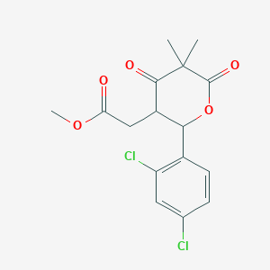 Methyl 2-[2-(2,4-dichlorophenyl)-5,5-dimethyl-4,6-dioxooxan-3-yl]acetate