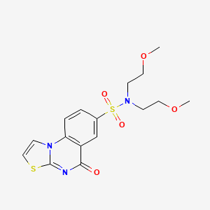 N,N-bis(2-methoxyethyl)-5-oxo-5H-[1,3]thiazolo[3,2-a]quinazoline-7-sulfonamide