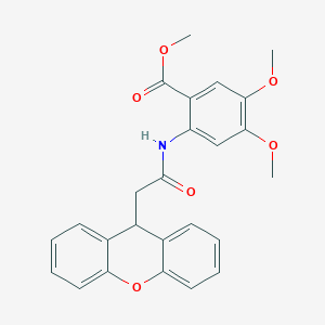 molecular formula C25H23NO6 B11481697 methyl 4,5-dimethoxy-2-[(9H-xanthen-9-ylacetyl)amino]benzoate 