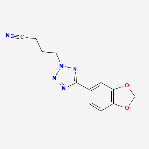 4-[5-(1,3-benzodioxol-5-yl)-2H-tetrazol-2-yl]butanenitrile