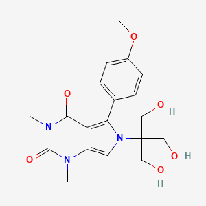 6-[1,3-dihydroxy-2-(hydroxymethyl)propan-2-yl]-5-(4-methoxyphenyl)-1,3-dimethyl-1H-pyrrolo[3,4-d]pyrimidine-2,4(3H,6H)-dione