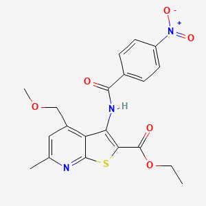 Ethyl 4-(methoxymethyl)-6-methyl-3-{[(4-nitrophenyl)carbonyl]amino}thieno[2,3-b]pyridine-2-carboxylate