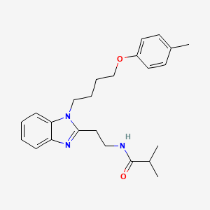 2-methyl-N-(2-{1-[4-(4-methylphenoxy)butyl]-1H-benzimidazol-2-yl}ethyl)propanamide