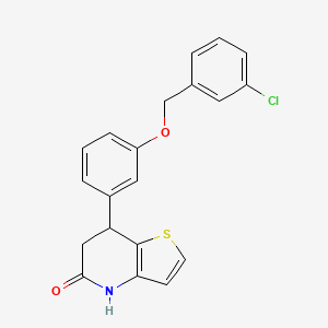 7-{3-[(3-chlorobenzyl)oxy]phenyl}-6,7-dihydrothieno[3,2-b]pyridin-5(4H)-one