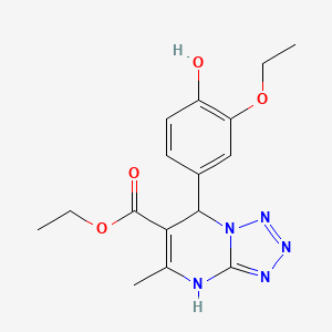 Ethyl 7-(3-ethoxy-4-hydroxyphenyl)-5-methyl-4,7-dihydrotetrazolo[1,5-a]pyrimidine-6-carboxylate