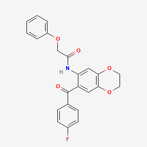 N-{7-[(4-fluorophenyl)carbonyl]-2,3-dihydro-1,4-benzodioxin-6-yl}-2-phenoxyacetamide