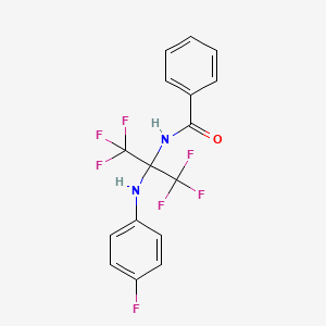 N-{1,1,1,3,3,3-hexafluoro-2-[(4-fluorophenyl)amino]propan-2-yl}benzamide