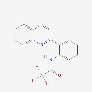 2,2,2-trifluoro-N-[2-(4-methylquinolin-2-yl)phenyl]acetamide